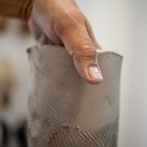 Ashraf Hanna at work in his studio 2019